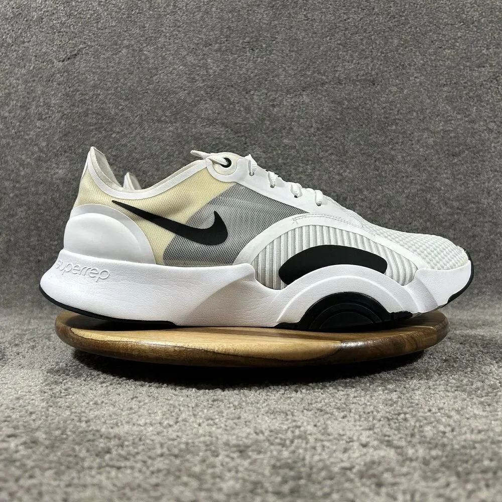 Nike SuperRep Go CJ0773-100 Mens Size 15 White Black Athletic Running Shoes Used
